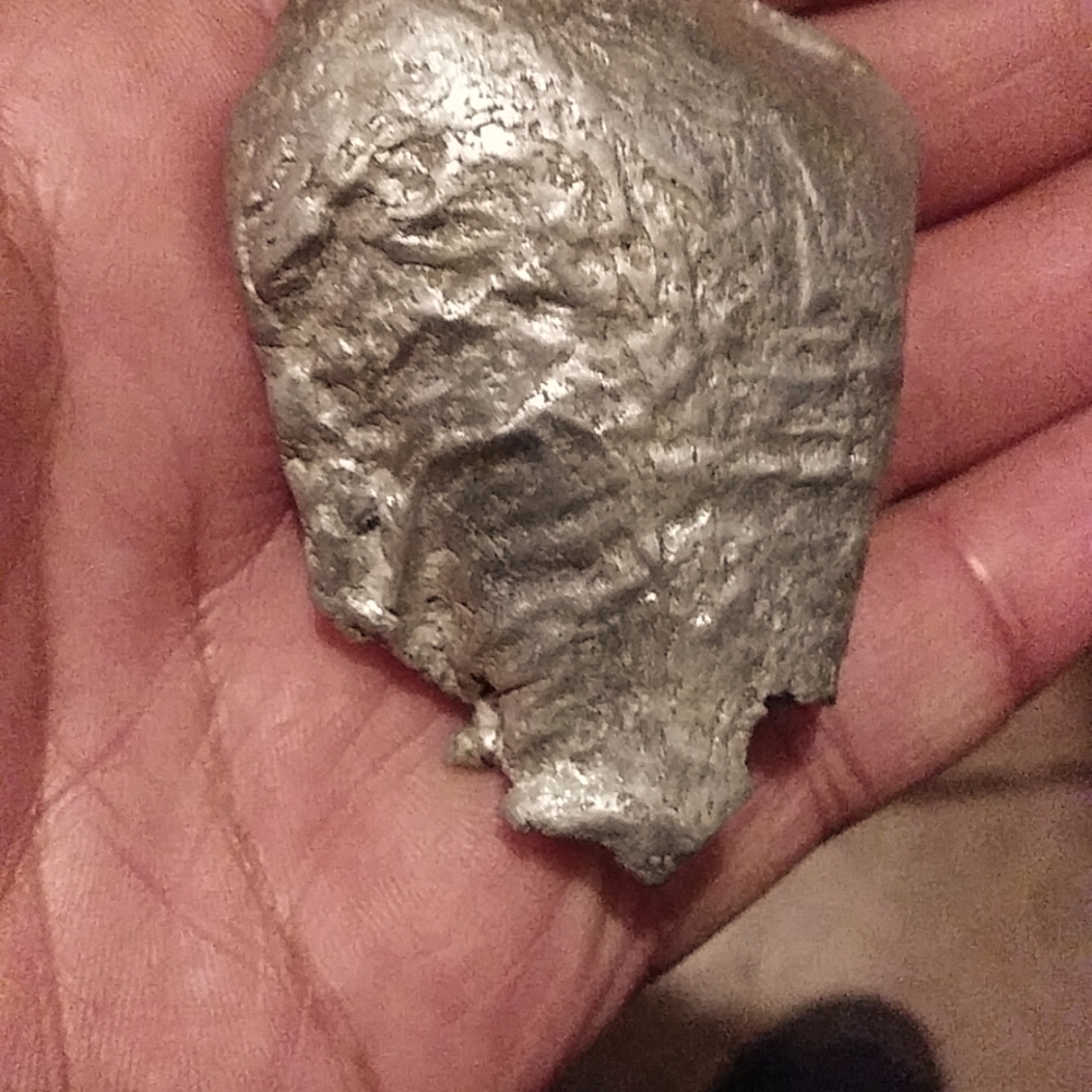 3.70 oz White Gold nugget may contain Palladuim